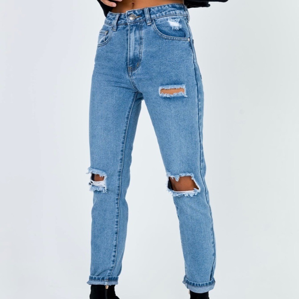 Princess Polly distressed mom jeans